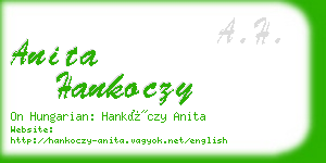 anita hankoczy business card